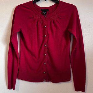 New York & Company Womens button down sweater red size S